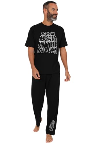 Star Wars Pyjama long pour homme « Best Dad in the Galaxy », Noir , XL