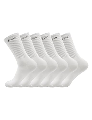 Dailiup 6 Pair Pack Women's Casual Cotton Crew Socks socks