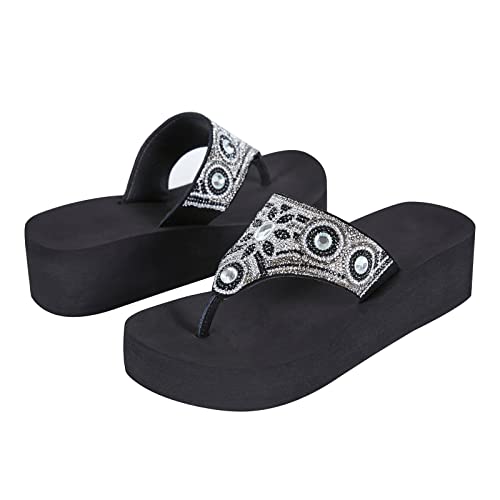 Lowkeyray Womens Flip Flops On Vocation/Beach Comfort Thong Style Flip Flops Sandals For Women In Summer (X-Large, Black, Numeric_10) #TOP5