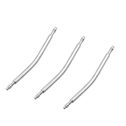 Carkio 2pcs per Bag 1.8mm Stainless Steel Curved Spring Bar Pins Link for Watch Band 18mm Watchmaker Repair Component