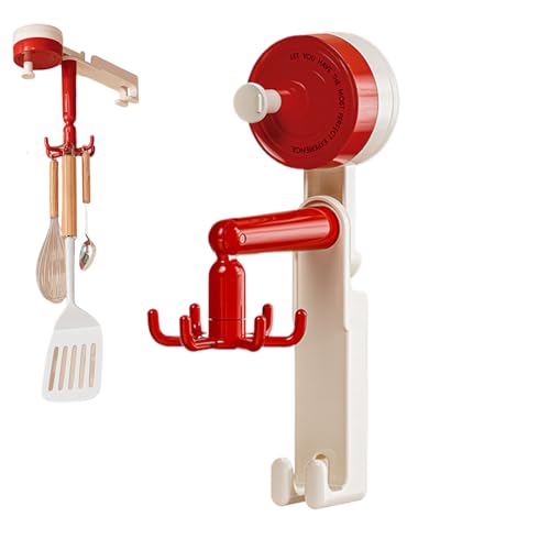 Generico Gancho portautensilios, porta utensilios de cocina a pared, 6 ganchos con estable para cucharones, espumadera, pala para pasta, cuchara y organización baño o dormitorio