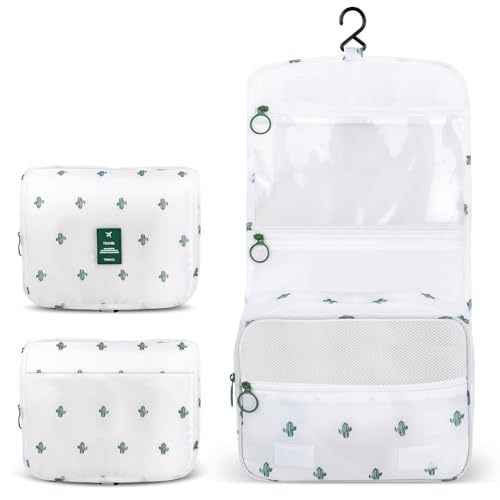 MXTIMWAN Neceser de Viaje Mujer Colgante Grande, Bolsa de Aseo Mujer Impermeable con Gancho & Asa,Plegable Bolsa de Cosméticos Portátil,Capacidad Neceser Maquillaje Organizador
