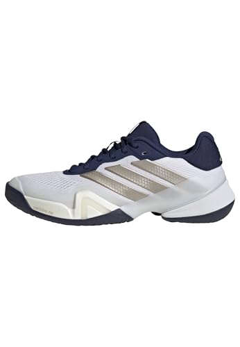 Image of adidas Mens Barricade 14 Tennis Sneakers Shoes - Black, Orange