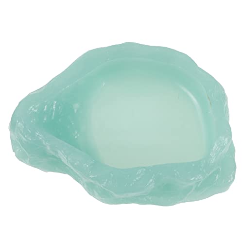 BCOATH Luminous Reptile Food Dish Decorative Feeding Bowl for Bearded Dragons Lizards and Pets Durable Design with Spill Structure Water and Food Container