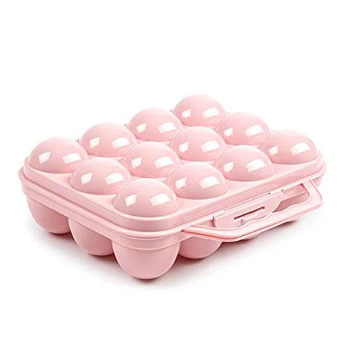 ACAN Tradineur - Pack de 3 hueveras de plástico con tapadera para huevos, 12 espacios para huevos, cocina, repostería, fabricadas en España, 7 x 20 x 18,5 cm, color y modelo aleatorios