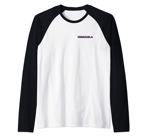 Flag Venezuela Raglan Baseball Tee, Black