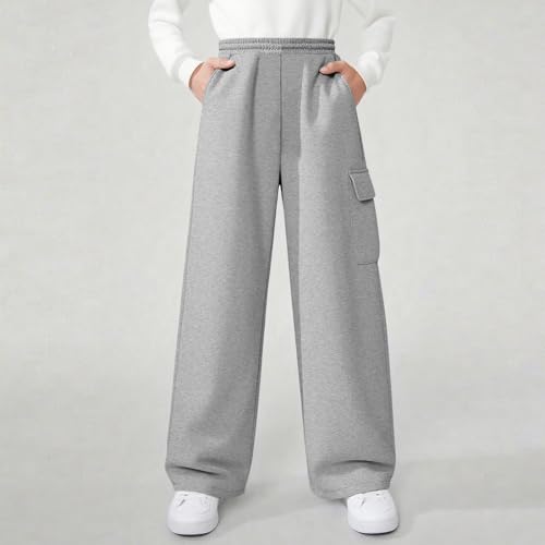 Sweatpants Baby Toddler Girls Boys Solid Color Elastic Waist Sports Pants Straight Leg Pants Pockets Trousers3