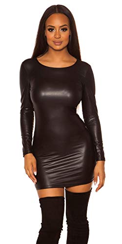 Robe look mouillé Koucla effet brillant simili cuir stretch taille 34-38