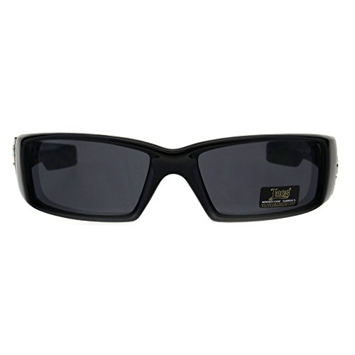 Locs Classic 90s Cholo Gangster Narrow Rectangular All Black Warp Sunglasses2