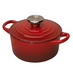Le Creuset Enameled Cast Iron Mini Cocotte with Lid, 1/3 qt., Cerise