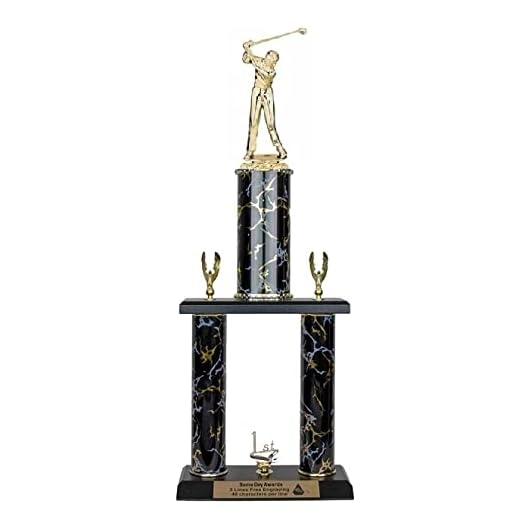 Same Day Awards 2 Post Trophy Male Golf Driver 22" Year 2022 Personalize/Customize w/Free Engraving