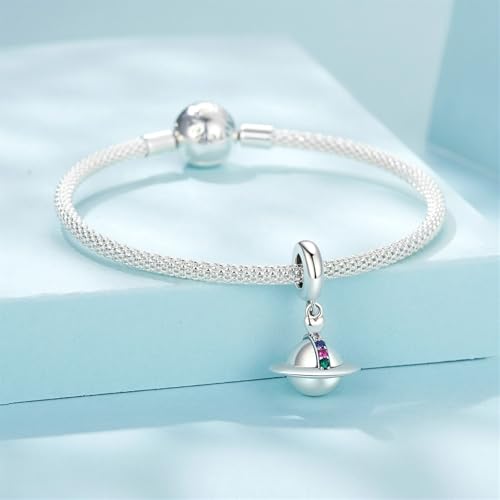 Dijes de planetas plata 925 para personalizar pulseras temáticas 2