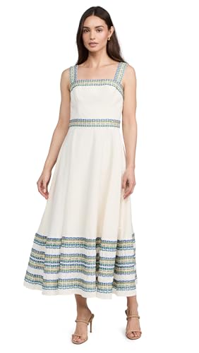 Shoshanna Womens Ivory Embroidered Cotton Christina Dress Ivory 4