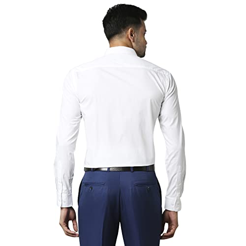 Image of Park Avenue Mens Cotton Solid Slim Fit Shirt
