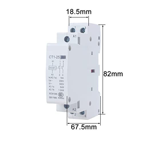 Contacteur AC CT1-63 63A 2NC pour rail Din monophasé 230V domestique - 3