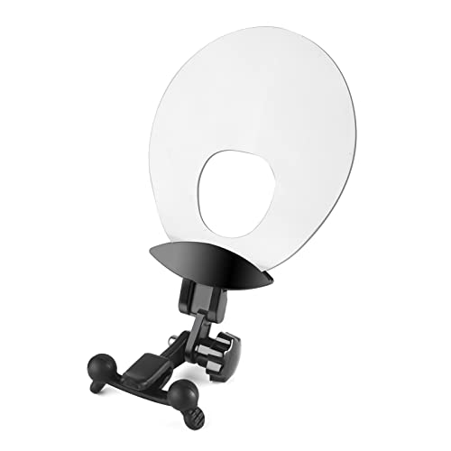 HXBER Plastic Saxophone Deflector Sound Deflector Shield with Mute & Reflect Sound Functions for Wind Instrument, Transparent