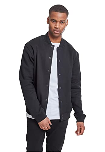 Chaqueta universitaria negro-blanco cazadora hombre Urban Classics estilo varsity béisbol