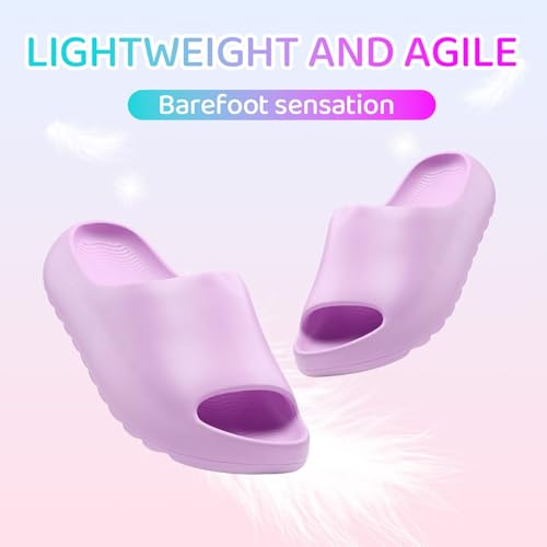 Image of Cloud Slides for Kids,Boys Girls Shower Slippers Bathroom Pool Sandals,Toddler Home House Open Toe Comfy Thick Sole Slippers,Summer Non-Slip Beach Shoes
