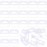 100 Stück transparente selbstklebende Aufhängehaken, Slot Hole Haken für Büro, Zuhause, Verkaufsartikel, Ladendisplays (4 cm × 3,6 cm)