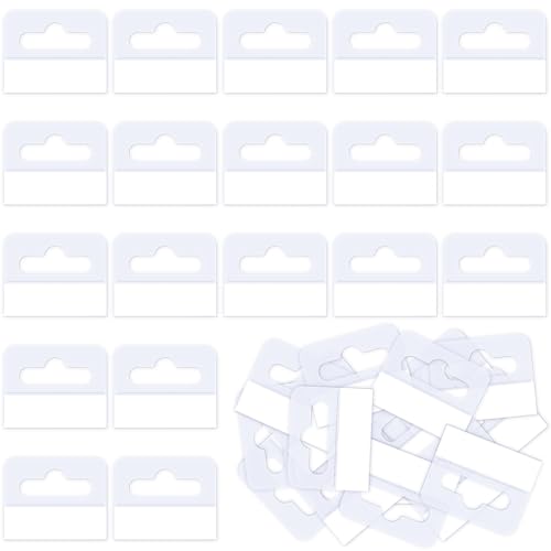 100 Stück transparente selbstklebende Aufhängehaken, Slot Hole Haken für Büro, Zuhause, Verkaufsartikel, Ladendisplays (4 cm × 3,6 cm)