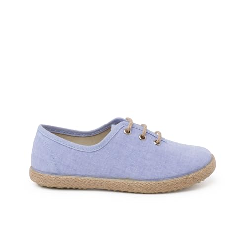 Pisamonas Blucher Ceremonia Piso Alpargata Talla 32 en Color Azul Chambray