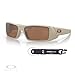 Oakley Gascan OO9014 901441 60MM Desert Tan/Prizm Tungsten Rectangular Sunglasses + Bundle Accessory Leash Kit, Microfiber Pouch