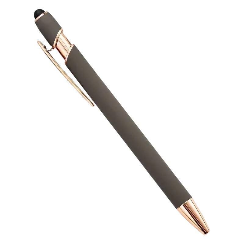 Stylo publicitaire pour bureau et école PURYN en métal avec embout tactile lot de 50 pièces