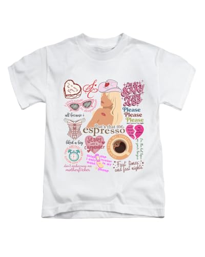 Photo de New Spirit Original T-shirt unisexe avec illustrations graphiques Sabrina Carpenter, blanc, L
