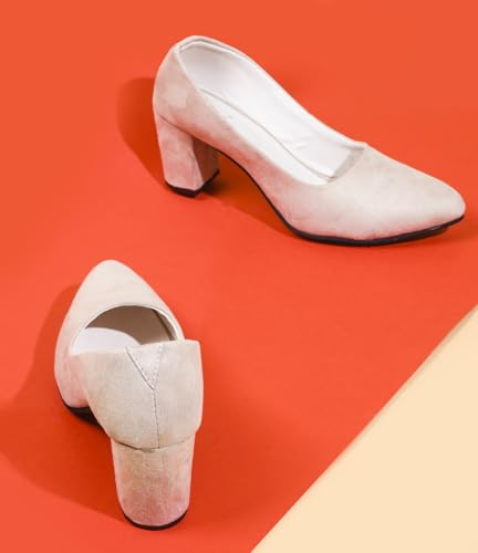 Image of TRYME Trendy&Fashion Pointed Pump Block Heel Sandals for Girls & Women