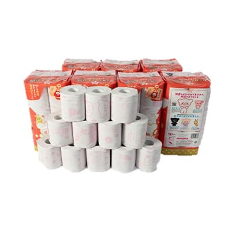 開運おやまくま プリントトイレットロール(12ロール8パック入/25m/ダブル)