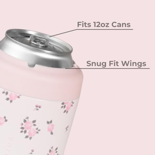 Image of HydroJug Can Cooler 12 oz, Stainless Steel Can Holder, Wildrose