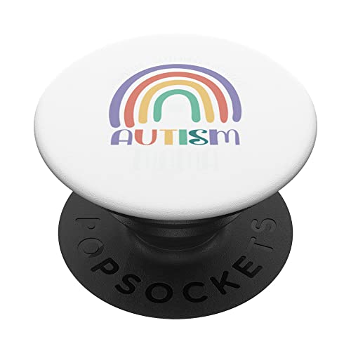 Pastel Boho Rainbow Proud Mama Autismo Familia PopSockets PopGrip Intercambiable