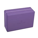 Hugger Mugger 3 in. Foam Yoga Block Purple - beveled edges for comfort, dense but lightweight EVA...