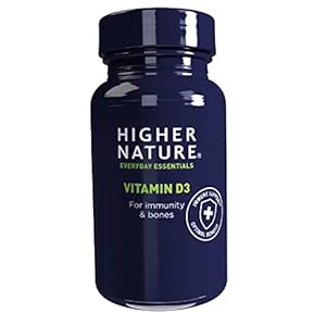 Higher Nature – Vitamin D3 – Supports Immunity – Supports Muscle Function – The Sunshine Vitamin – 120 Capsules