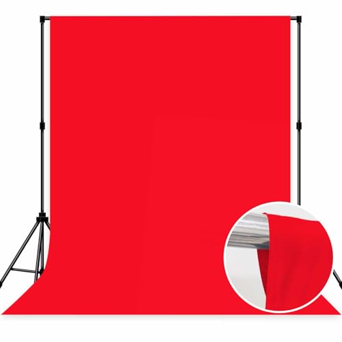 Fondo Fotográfico Rojo 8x10ft Tela Profesional miniatura 2