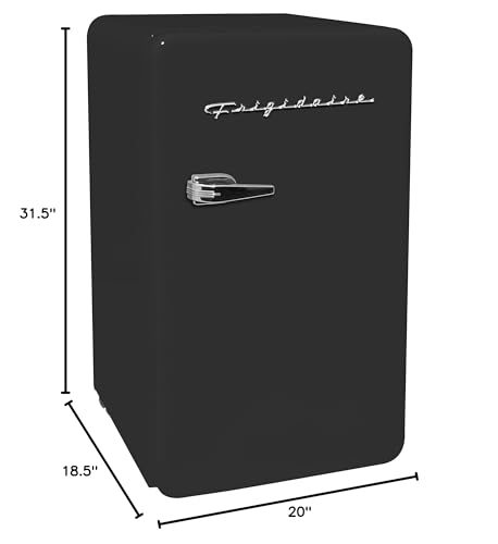 Frigidaire EFR372-BLACK 3.2 Cu Ft Black Retro Compact Rounded Corner Premium Mini Fridge thumb #6