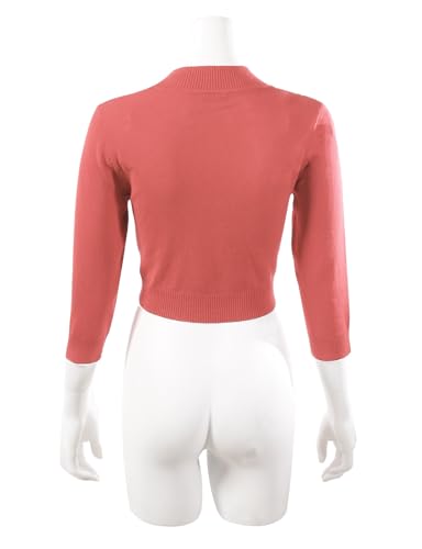 Image of Allsense Women's 3 /4 Sleeve Bolero Shrug for Dresses | Open Front Cropped Cardigan, Lightweight Knit Dress Cover Up