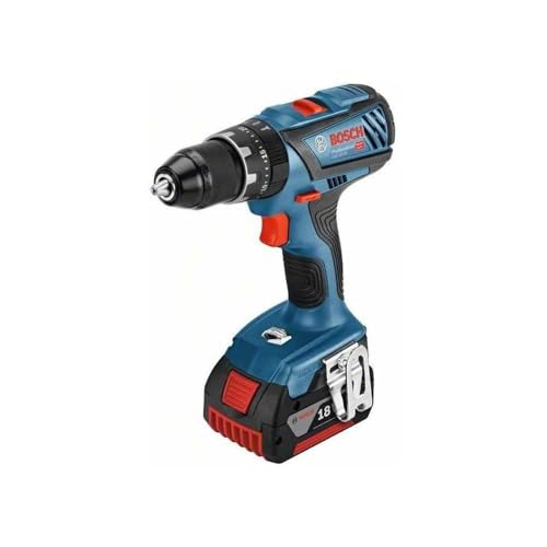 Bosch Professional 18V System Akku-Schlagbohrschrauber GSB 18V-28 (max. Drehmoment 63 Nm, inkl. 2x4.0 Ah Akku, Ladegerät GAL 18 V-40, L-BOXX)