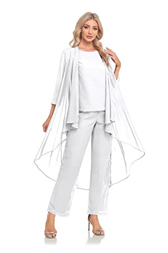 Women's 3 Pieces Chiffon Mother of The Bride Dress with Jacket Chiffon Formal Evening Dresses3