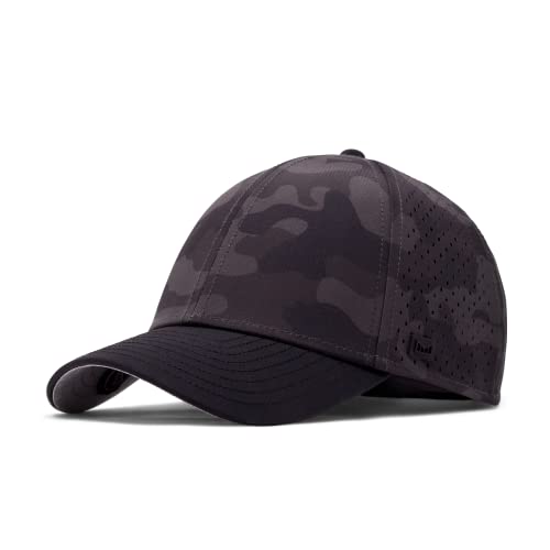 melin A-Game Hydro, Black Camo, Men’s Performance Snapback Hats, Water-Resistant Fitted Baseball Caps for Men & Women, Golf, Running, or Workout Hat, Small