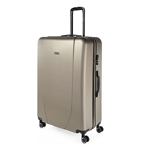 ITACA - Maletas de Viaje Cabina - Maletas de Cabina con 4 Ruedas - Maletas de Viaje Pequeñas Ligeras. Trolley Cabina Equipaje de Mano. Maleta Cabina con Candado de Combinación 71150, Champagne
