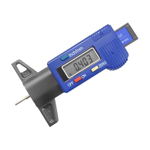 Tuxihapp Digital Tire Tread Depth Gauge, Portable 0.01mm Resolution Vehicle