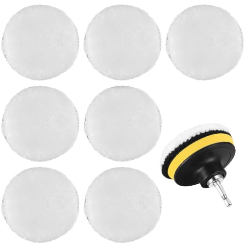 7 Pcs 4 Inch Buffing Pads for Drill,Drill Buffer Polisher Attachment