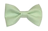 Boys Mint Green Clip On Cotton Bow Tie