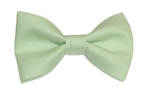 amy2004marie Boys Mint Green Clip On Cotton Bow Tie
