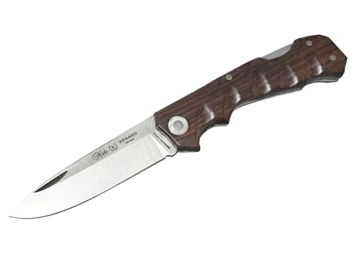 MIGUEL NIETO Navaja Pegaso 602 de 19 cm, con Hoja de Acero Vanadio 1.4116 de 8,5 cm, Mango de Palo Violeta Customizado, Sistema de Cierre Lockback.