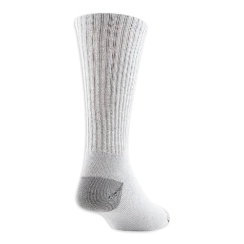 GOLDTOE Edition Men's Classic Sport Cushion Crew Socks with Moisture Wicking (Grey Heather/White/Black/Black/White/Grey Heather), 6-12.54