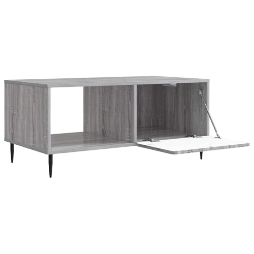 Table basse avec rangement et pieds métal meuble de salon multifonction