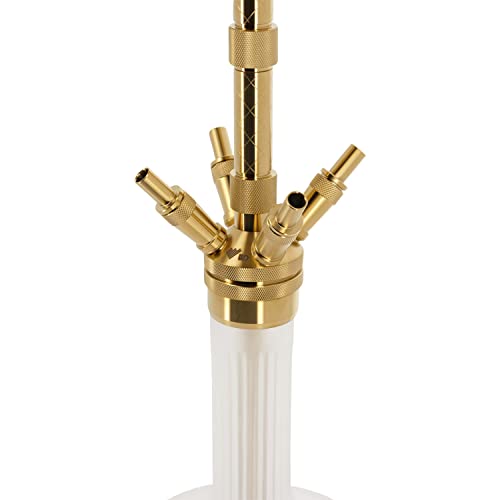 WD Hookah Shisha Set Komplettset aus Edelstahl in Gold F61G-32 Wasserpfeife Edelstahlshisha Hookah inkl. Zubehör Shisha… – Bild 4