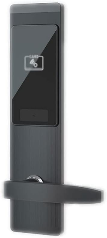 Door Knob Lever Electronic Lock Induction Door Levers Stainless Steel Door Handle Door Thickness 38mm-50mm/1.4in-1.9in Door Lock with Handle (Color : Black)